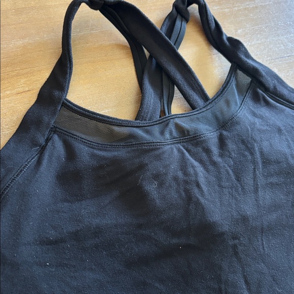 Lululemon Black Mesh Inset Crossback Workout Tank, Black - Picture 6 of 10